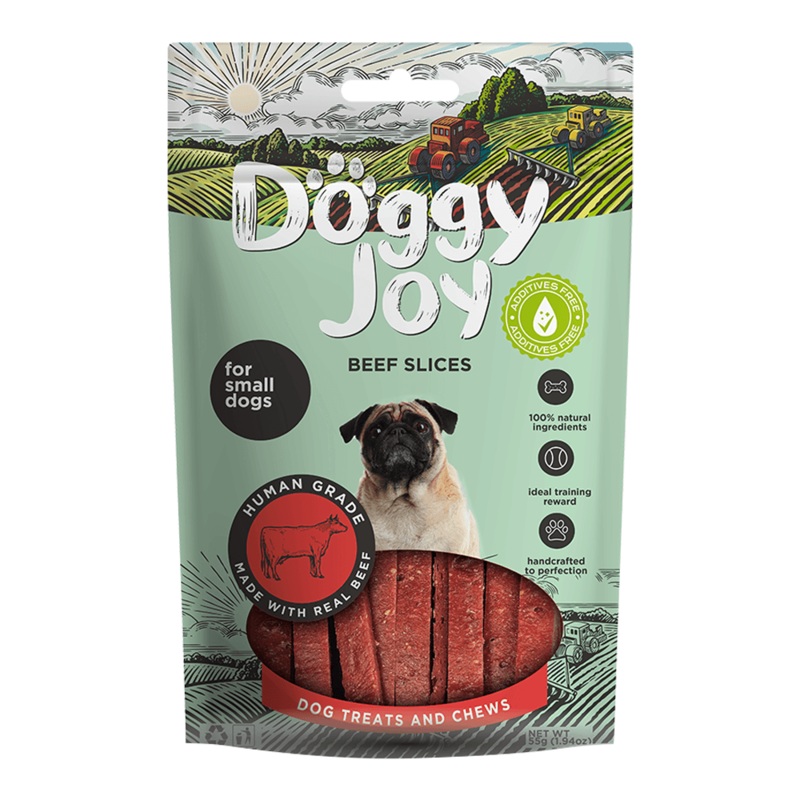 Doggy Joy Beef Slices Dog Treats - 55g