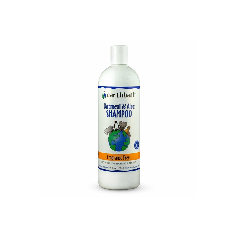earthbath Oatmeal & Aloe Shampoo, Fragrance Free Relieve Itchy Dry Skin - 16oz