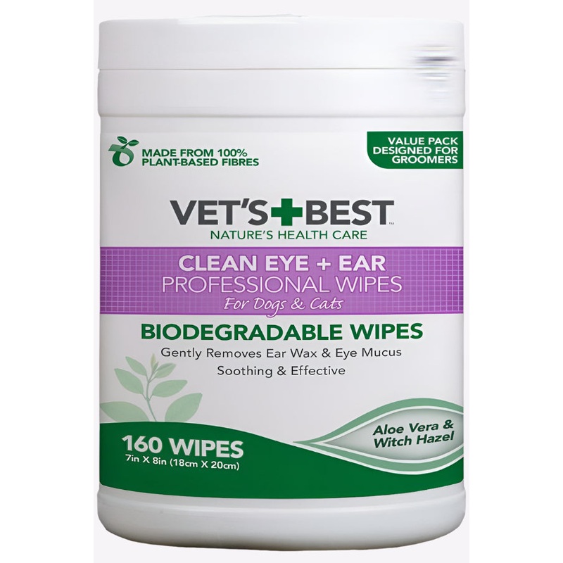 Vets Best Ear & Eye Wipes - 160 Pack