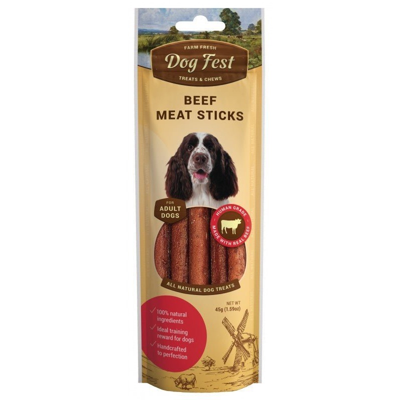 Dog Fest Beef Meat Sticks For Adult Dogs - 45g (1.59oz)