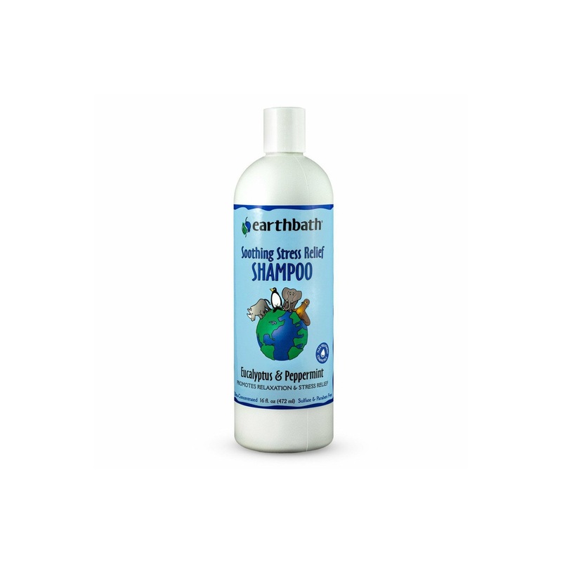 earthbath Soothing Stress Relief Shampoo, Eucalyptus & Peppermint, Promotes Relaxation & Stress Relief, 16oz