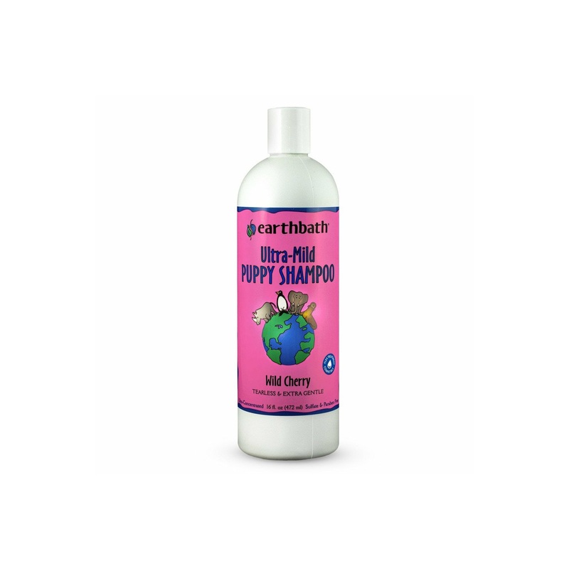 earthbath Ultra-Mild Puppy Shampoo, Wild Cherry, Tearless & Extra Gentle - 16oz