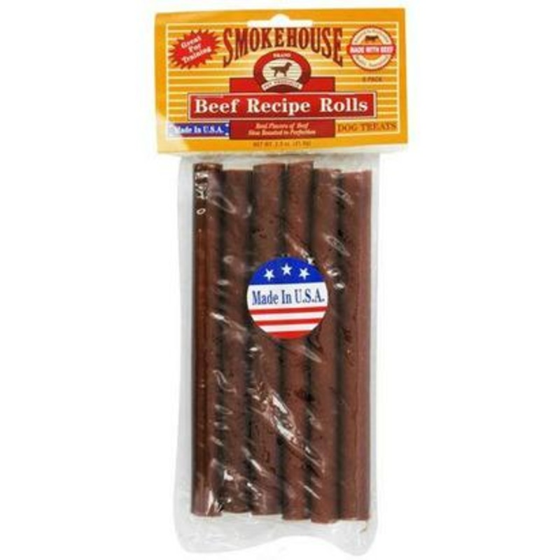 Smokehouse Beef Rolls Dog Treats-6Pack