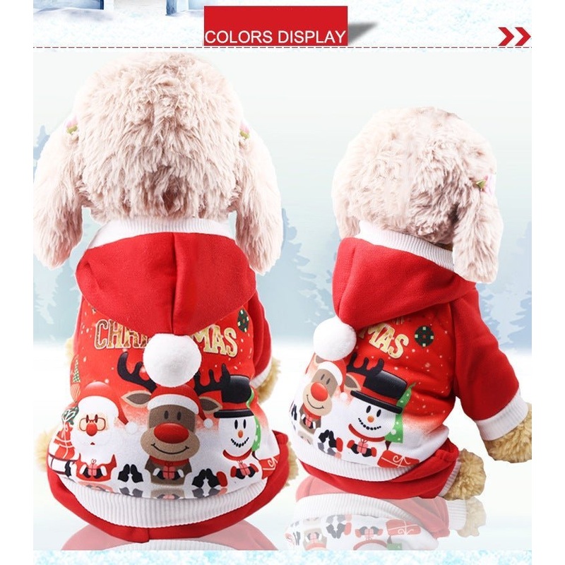 The Pets Club Warm Soft Cute Design Dog Christmas Clothes