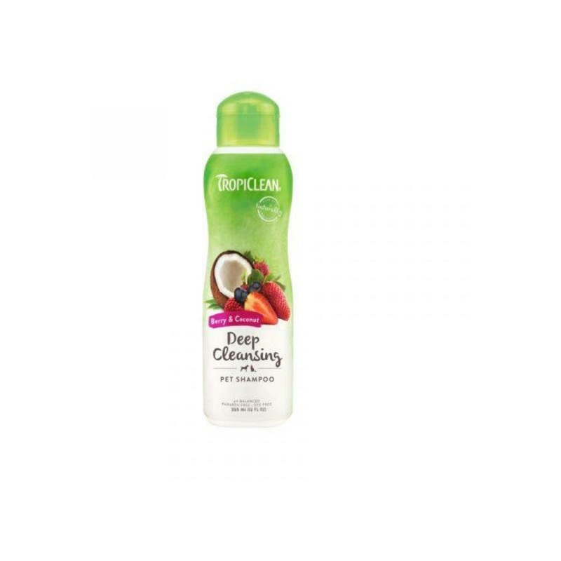 TropiClean Berry & Coconut Deep Cleansing Shampoo for Pets -12oz