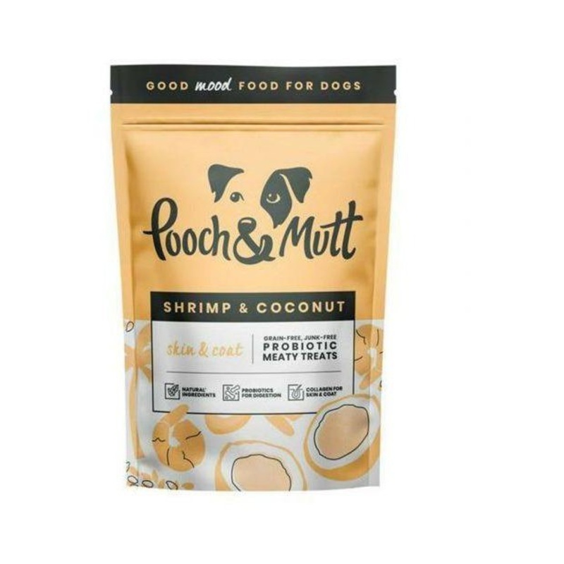Pooch & Mutt Shrimp & Coconut Skin & Coat Dog Treats-120G