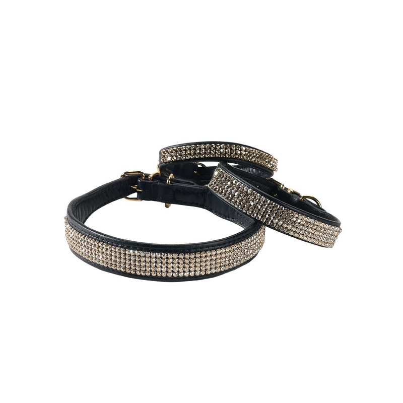Bobby Crystal Princesse Collar - Black / 40 Cm