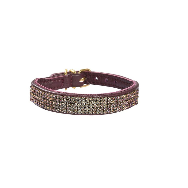 Bobby Crystal Princesse Collar - Prune / 40 Cm