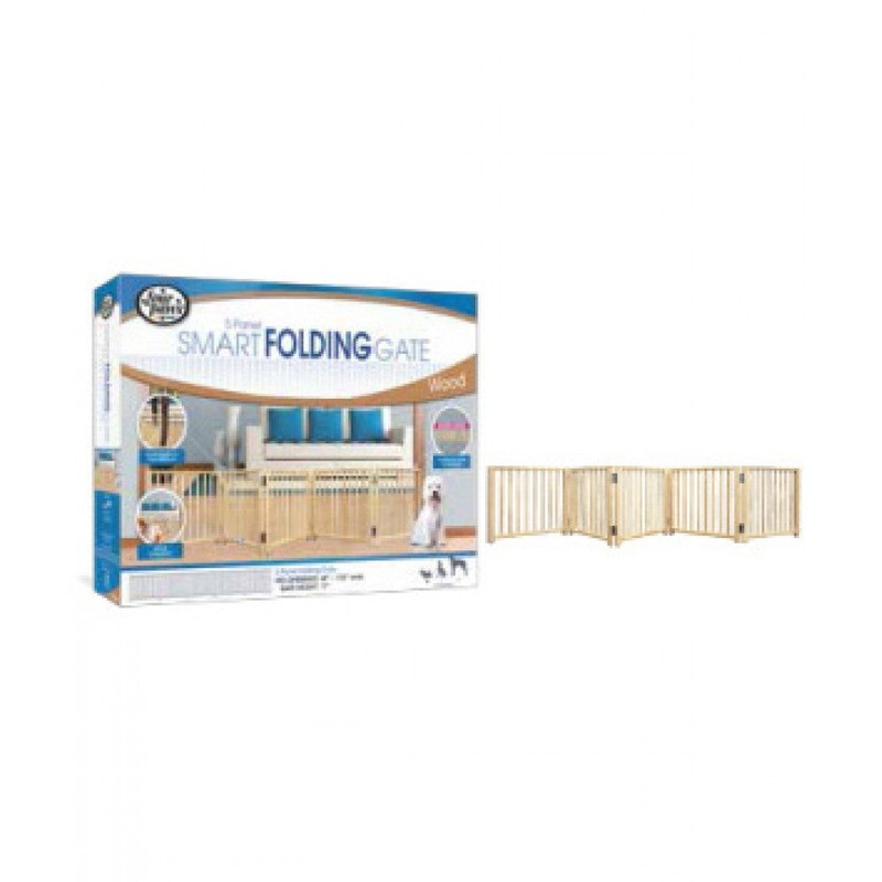 Four Paws Free Standing Walk Over Wood Gate 3 Panel