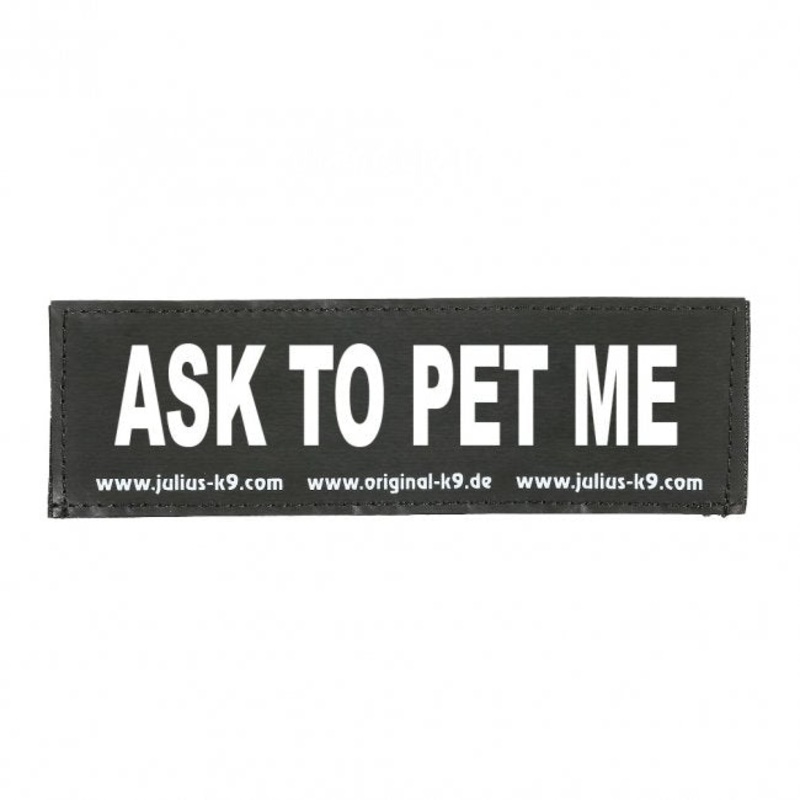 Julius K9 Ask To Pet Me Patch - Large
