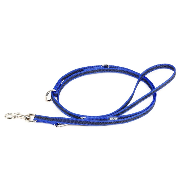 Julius-K9 Color & Gray Adjustable Leash - Blue-Gray Width 1.4 Cm