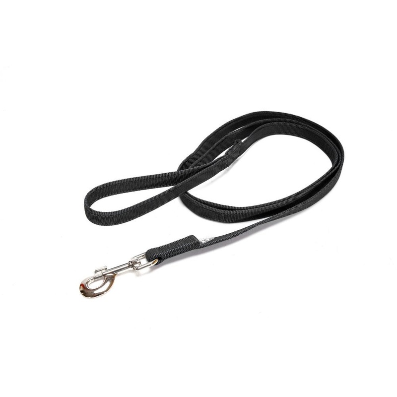 Julius-K9 Color & Gray With Handle Leash - Black-Gray / Width 2 Cm & Length 2 Meter