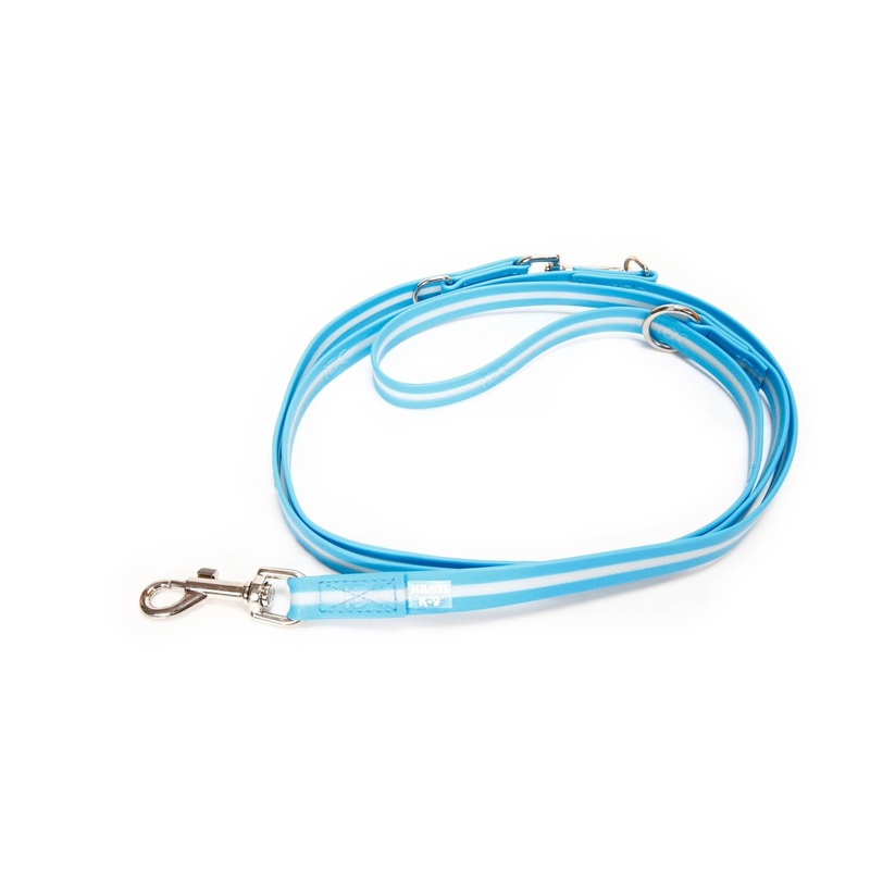 Julius-K9 Idc Lumino Adjustable Leash - Aquamarine / Width 1.9 Cm & Length 2.2 Meter