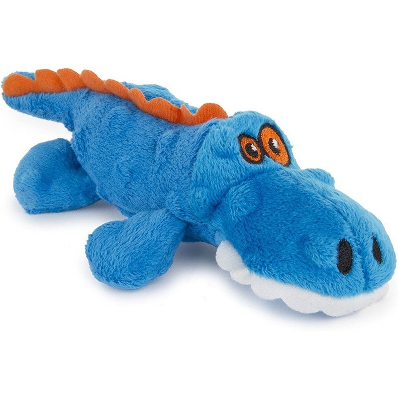 GoDog Gators with Chew Guard Technology Durable Plush Squeaker Dog Toy