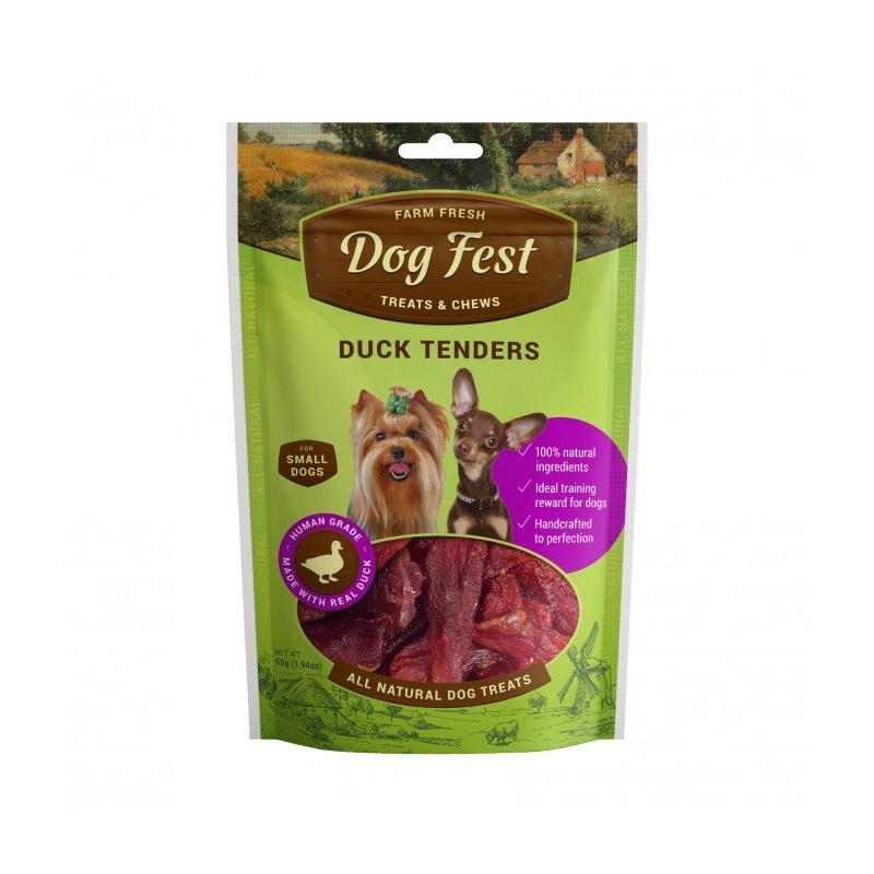 Dog Fest Duck Tenders For Mini-Dogs - 55g