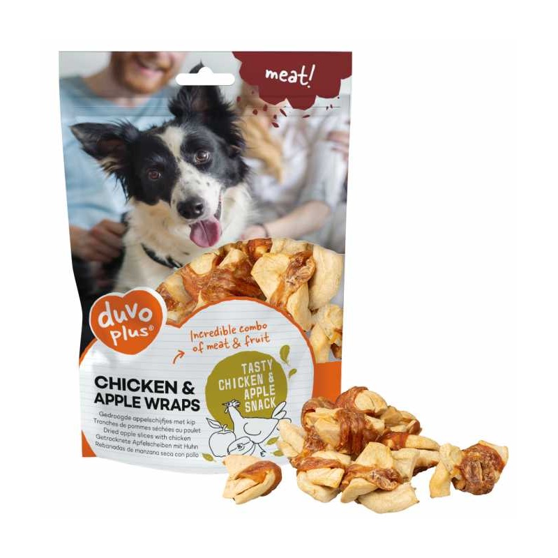 Duvo+ Meat! Chicken & Apple Wraps Dog Treats -100g (10 Pcs)