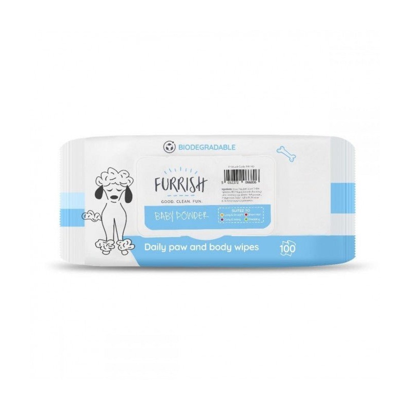 Furrish Daily Bath Wipes For Dog 100Pck