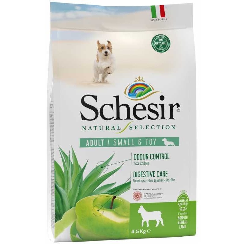Schesir Natural Selection Adult Small And Toy Dry Food-Lamb - 2.24kg