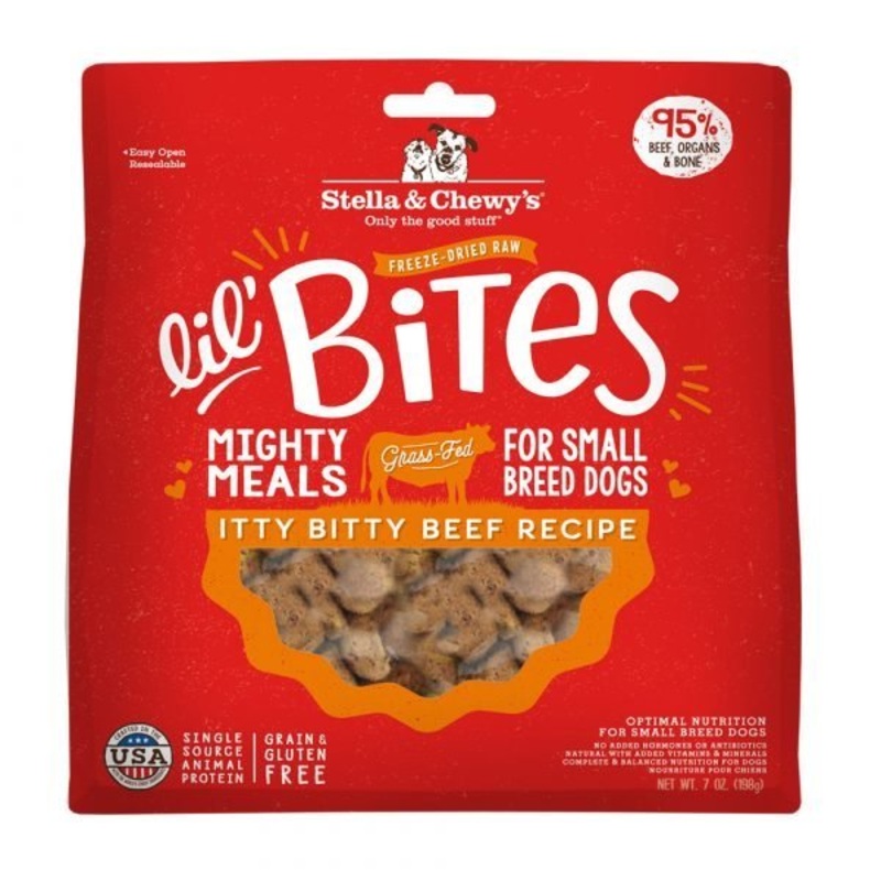 Stella & Chewy's Lil Bites Itty Bitty Beef Recipe Dog Food  7oz