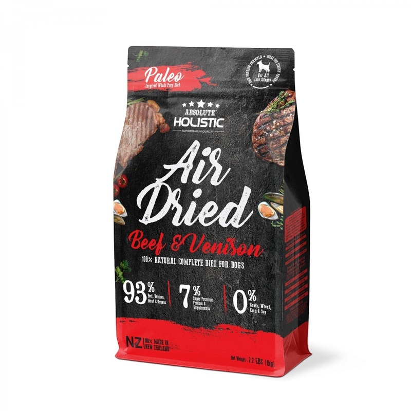 Absolute Holistic Air Dried Diet Dog Food Beef & Venison - 1kg