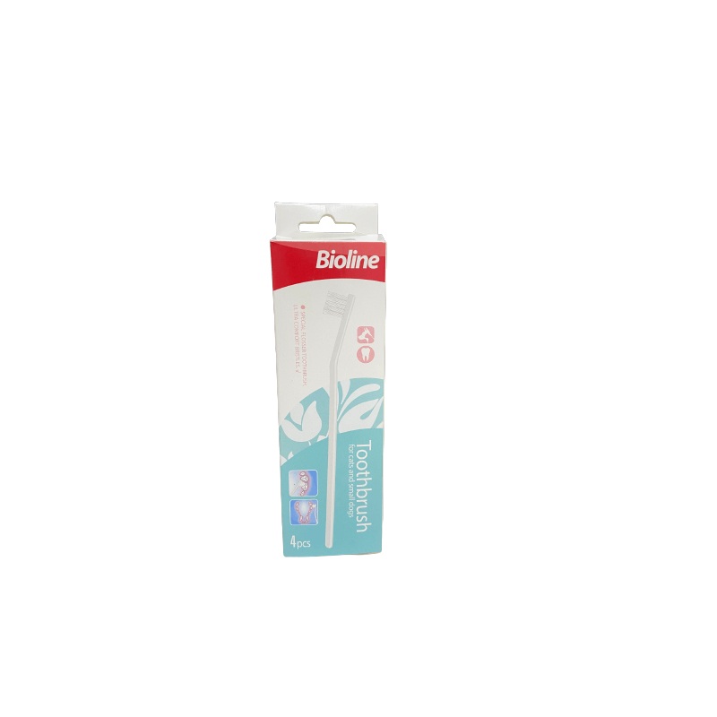 Bioline Toothbrush For Cat & Puppy Set 4 Pcs