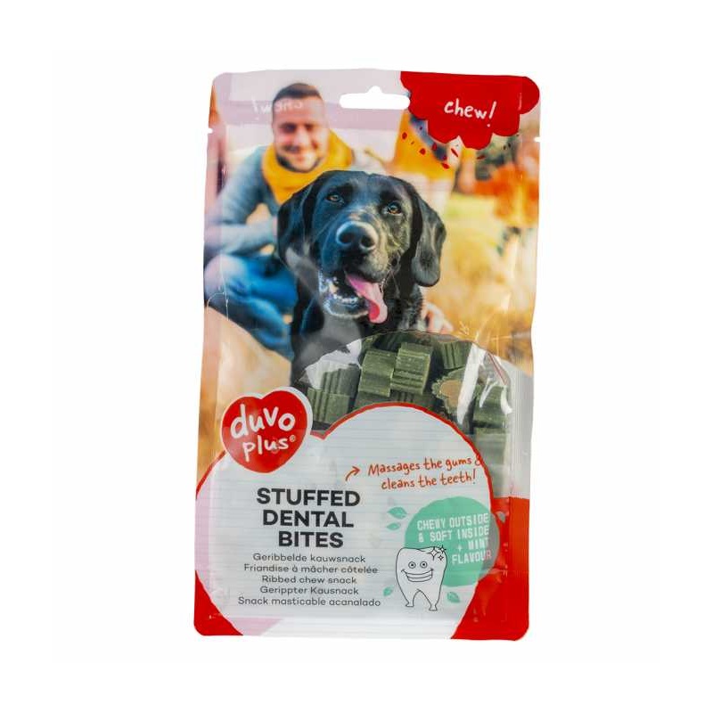 Duvo+ Chew! Stuffed Dental Bites Green 1cm - 140pcs - 420g