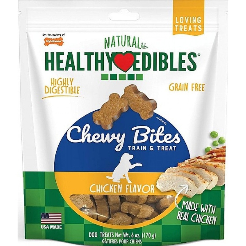 Nylabone Healthy Edibles Chewy Bites Chicken Flavor - 170g