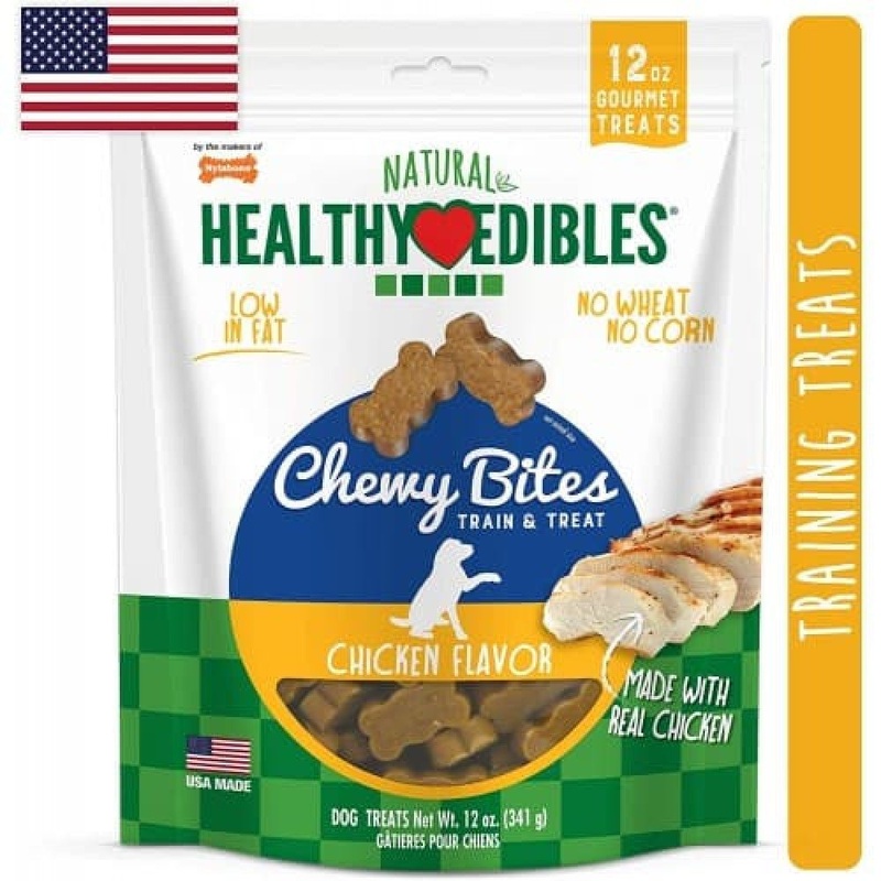 Nylabone Healthy Edibles Grain Free Chewy Bites Chicken Flavor - 12oz