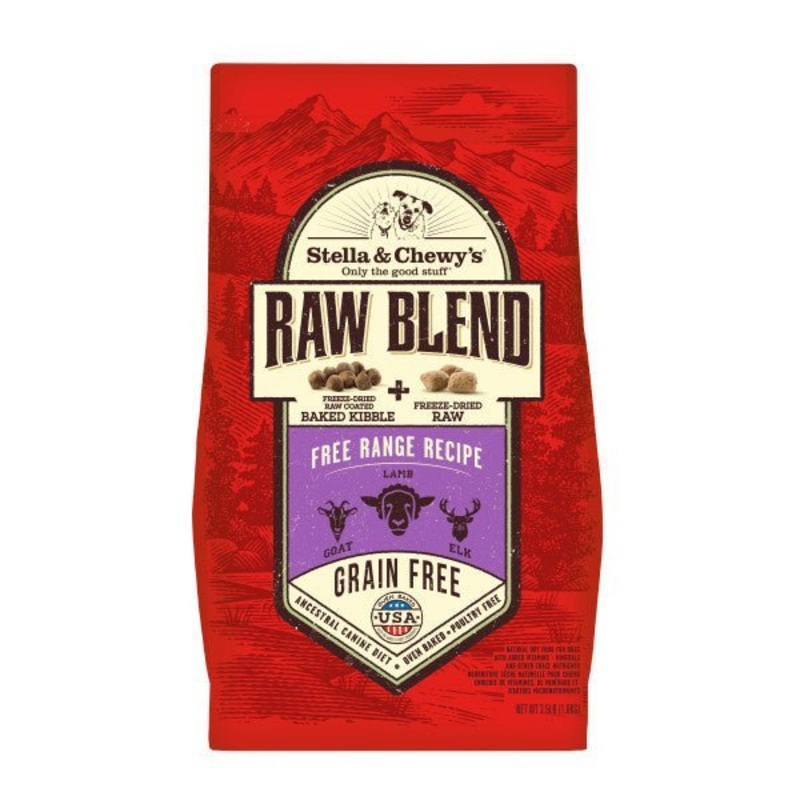 Stella & Chewy's Raw Blend Free Range  Goat, Lamb & Elk Recipe Dog Food -3.5 Lb
