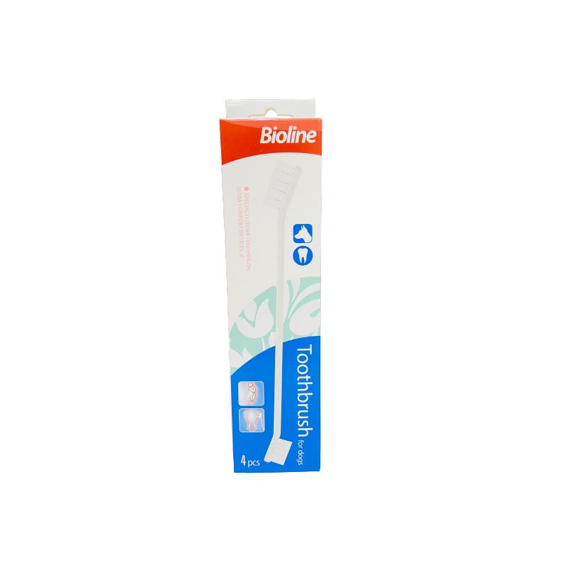 Bioline Toothbrush For Dogs Set 4pcs