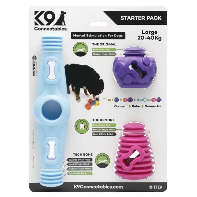 K9 Connectables Large Starter Pack - B/Pu/Pi