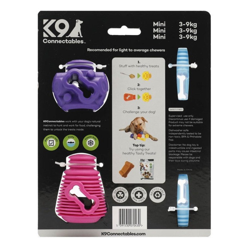 K9 Connectables Mini Starter Pack - Bl/Pu/Pi
