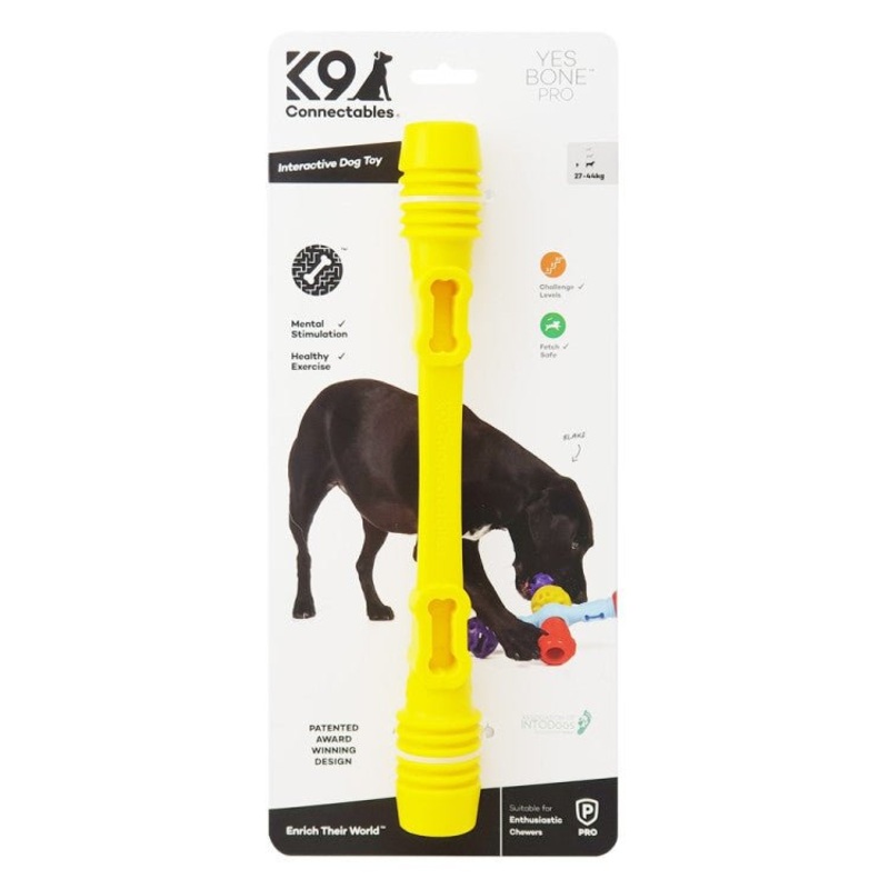 K9 Connectables Yes Bone Pro Large Yellow Dog Toy