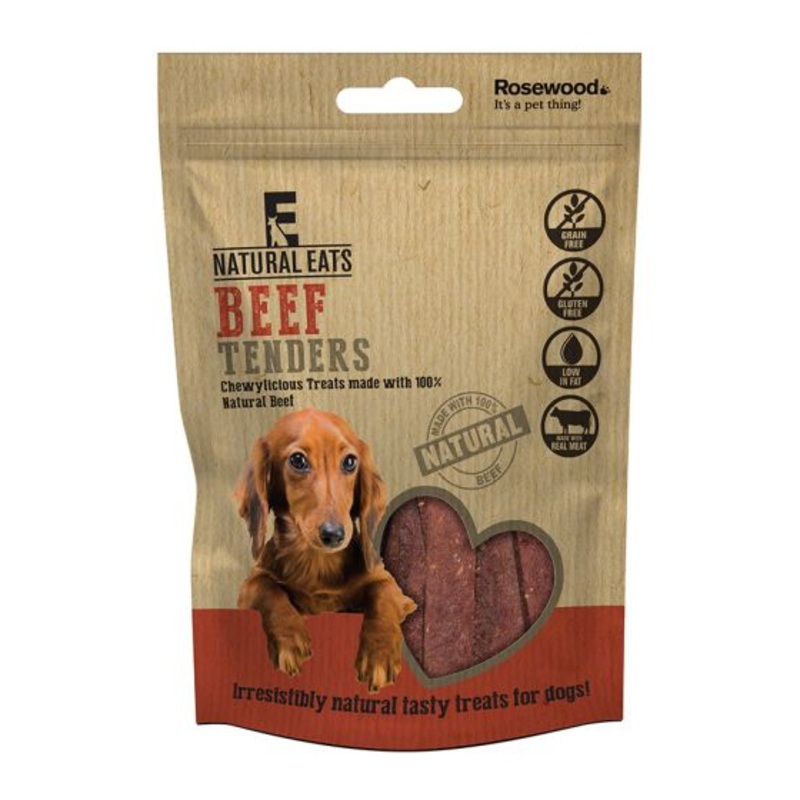 Rosewood Natural Eats Beef Tenders Dog Treats - 80g