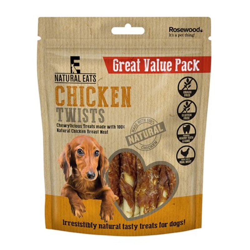 Rosewood Natural Eats Chicken Twists Value Pack - 320g