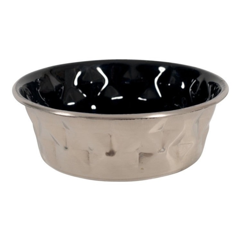 Zolux Diamonds Stainless Non-Slip Dog Bowls - Black