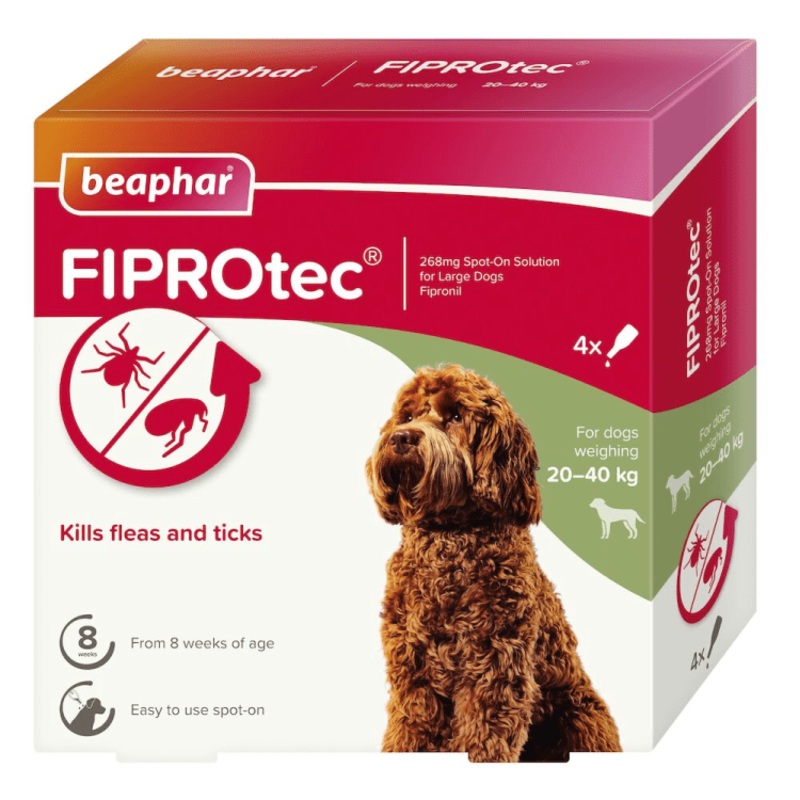 Beaphar Fiprotec for Large Dog - 4 Pipettes