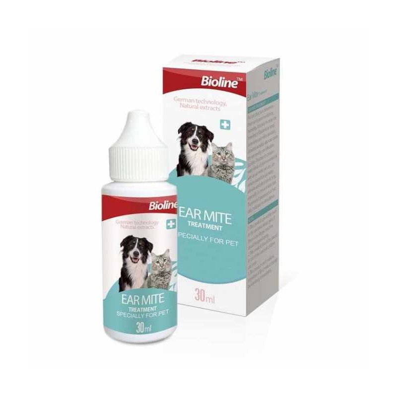Bioline Ear Mite Treatment For Dog & Cat - 30ml