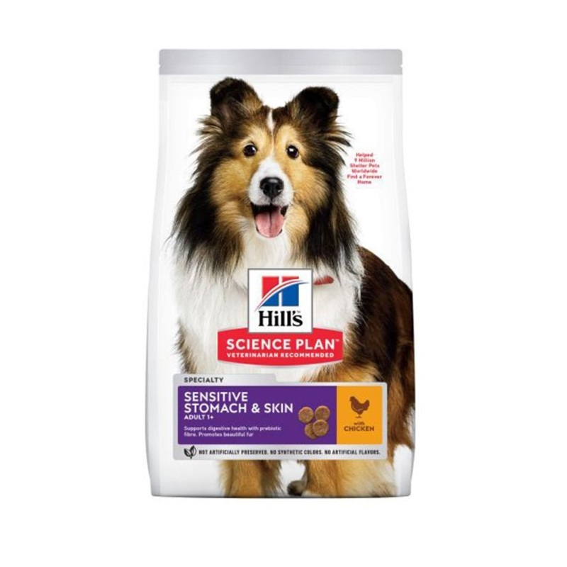 Hills Science Plan Sensitive Stomach & Skin Medium Adult Dog Dry Food With Chicken