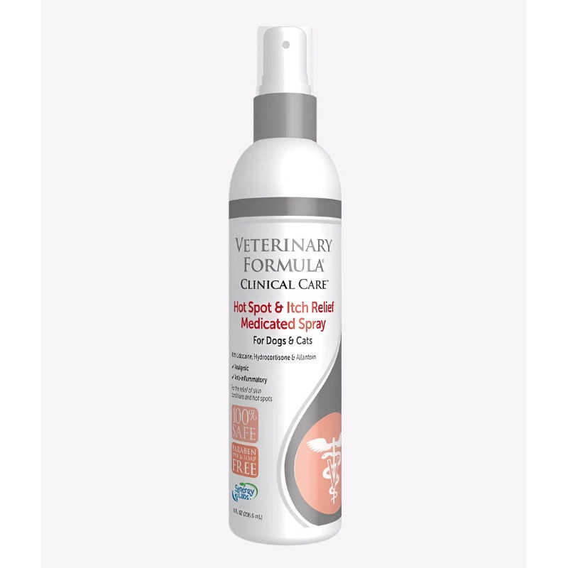 Synergy Labs Veterinary Formula Clinical Care Hot Spot & Itch Relief Medicated Spray For Dog & Cat - 236ml