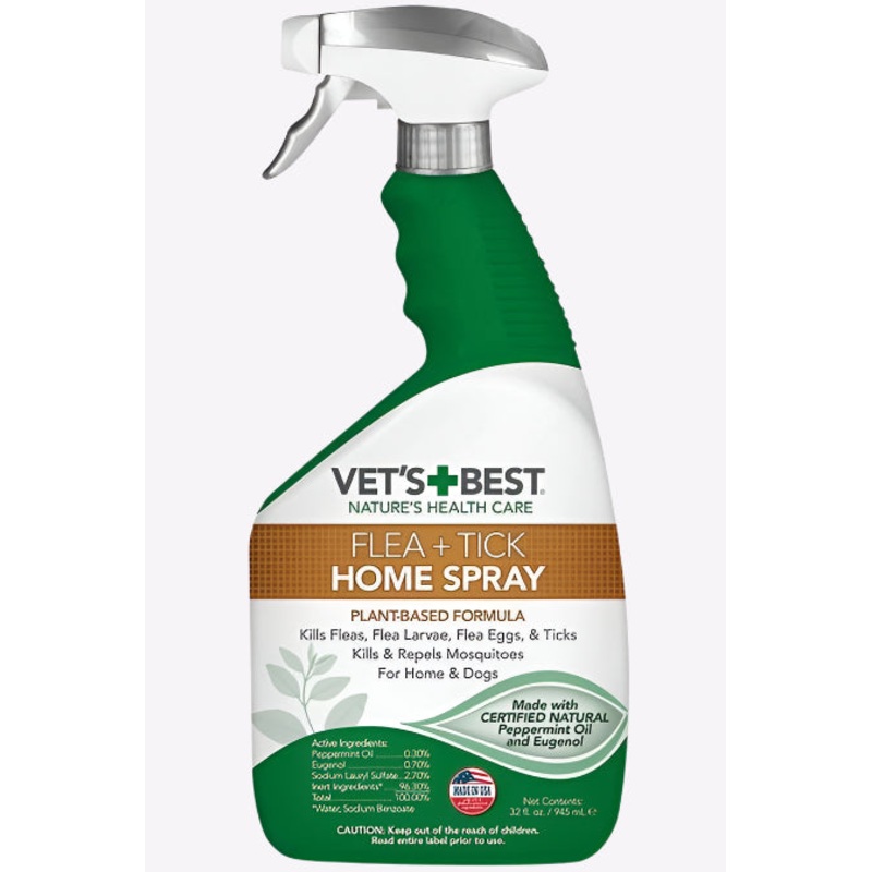 Vets Best Flea and Tick Home Treatment Spray - 945ml