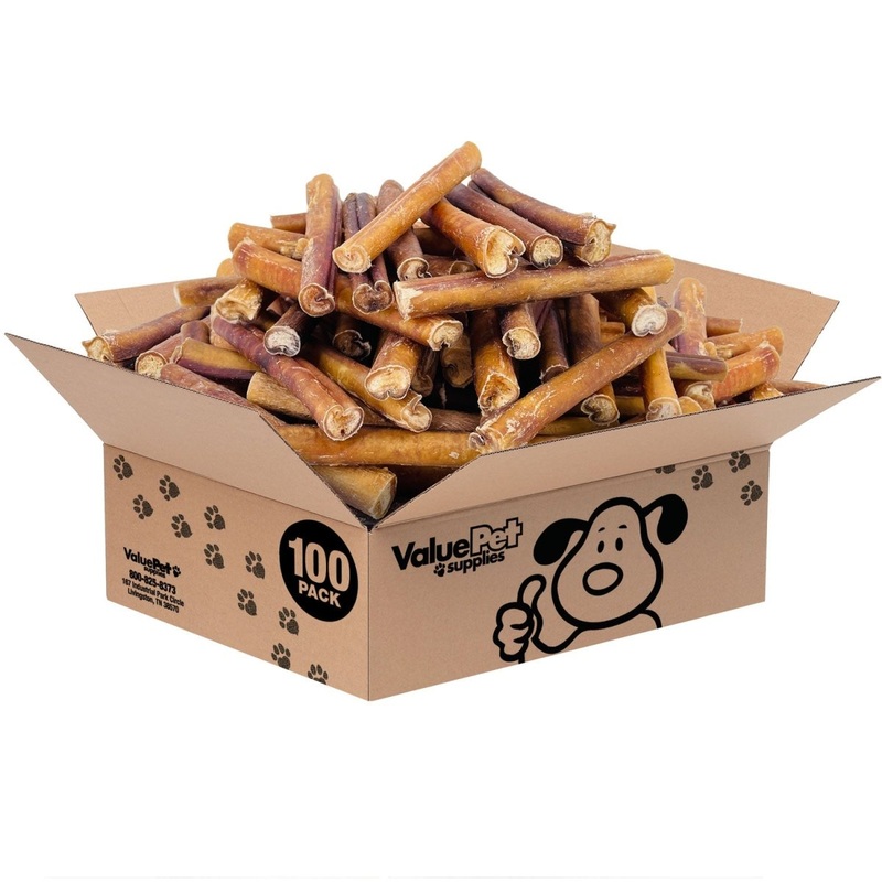 ValueBull Bully Sticks for Dogs, Jumbo 6 Inch, 100 Count Bulk Pack