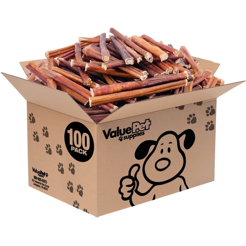 ValueBull Bully Sticks, Low Odor Premium Dog Chews, Thin 6", 100 ct Bulk Pack