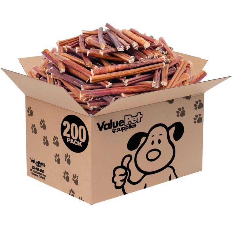 ValueBull Bully Sticks, Low Odor Premium Dog Chews, Thin 6", 200 ct Bulk Pack