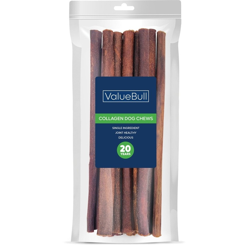 ValueBull Collagen Sticks for Dogs, 12 Inch Medium Chews, Natural Long-Lasting Dog Treats, 10 Count