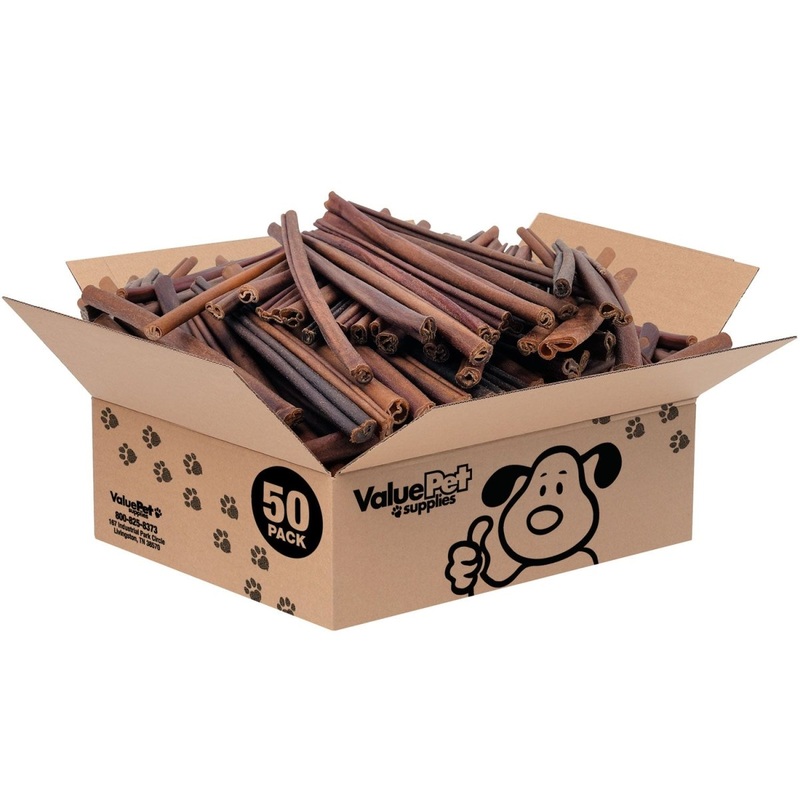 ValueBull Collagen Sticks for Dogs, 12 Inch Medium Chews, Natural Long-Lasting Dog Treats, 50 Count Bulk Pack