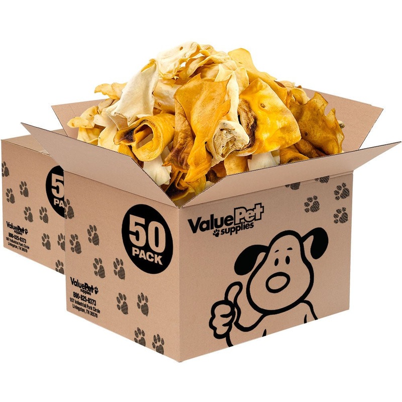 ValueBull Cow Ears, Varied Shapes, Small, 100 Count Bulk Pack