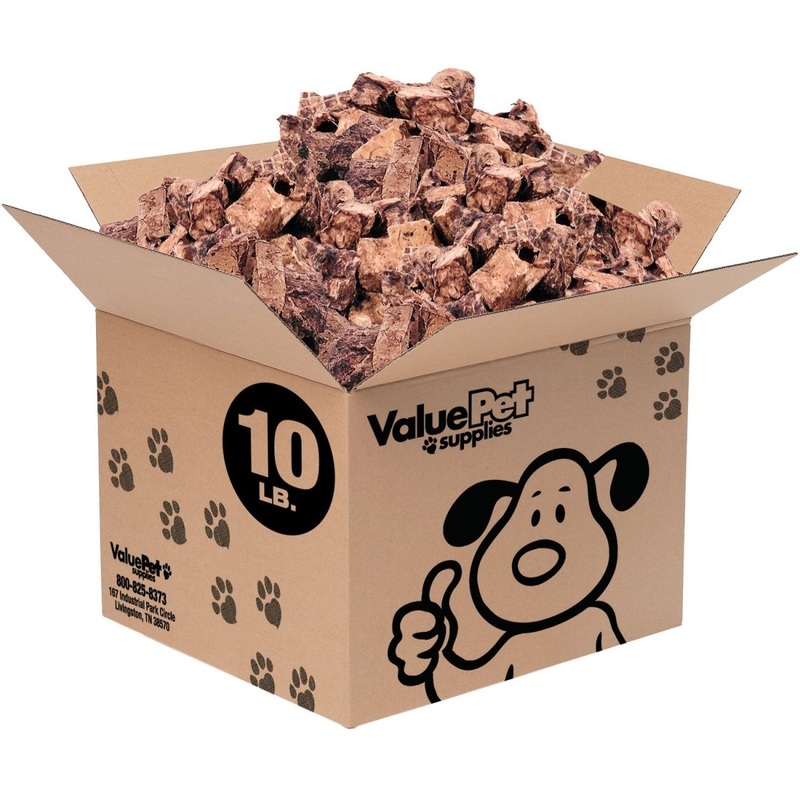ValueBull Lamb Lung Cubes, Premium 10 Pounds Bulk Pack