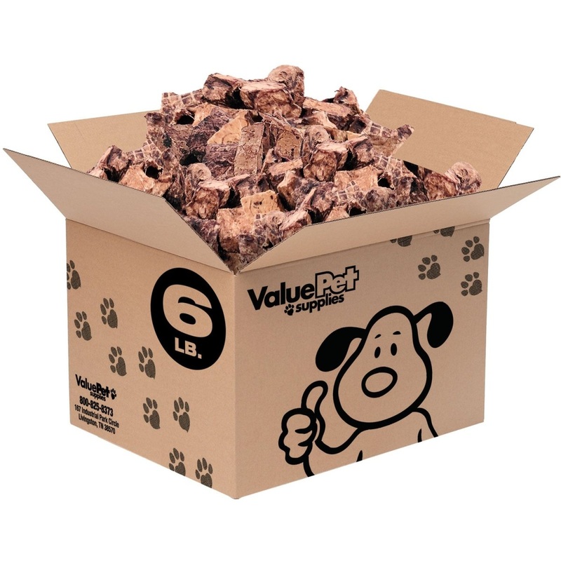 ValueBull Lamb Lung Cubes, Premium 6 Pounds Bulk Pack