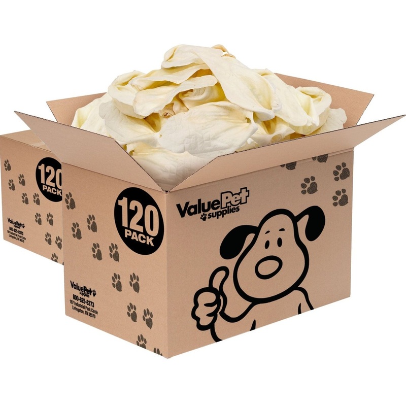 ValueBull Premium Cow Ears, Large, 240 Count Bulk Pack